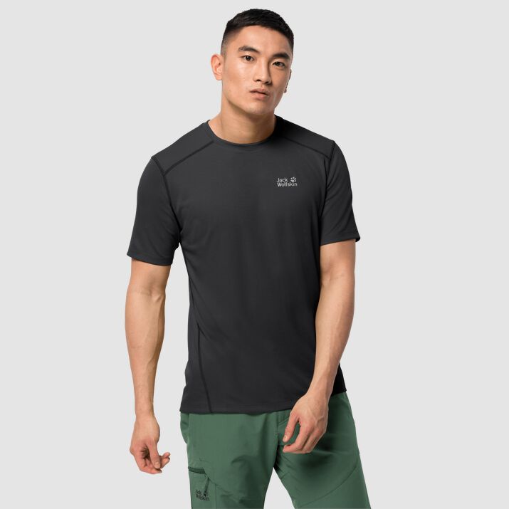 Jack Wolfskin Mens Sky Range T-shirt Black 389051WRJ